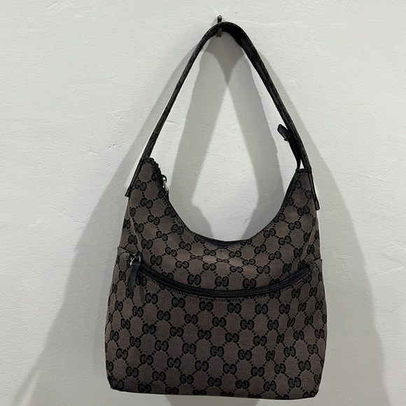 Vintage Gucci Monogram Bag Brown - Picture 2 of 10